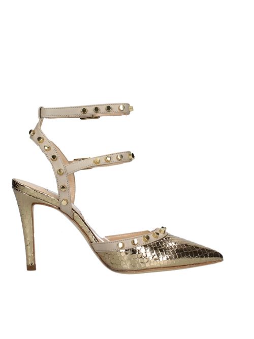 Slingback pumps made of leather and studs GIAMPAOLO VIOZZI | VD1319ORO