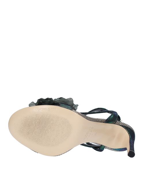 Sandali in pelle e tessuto GIANCARLO PAOLI | M5PV90PIPER NERO