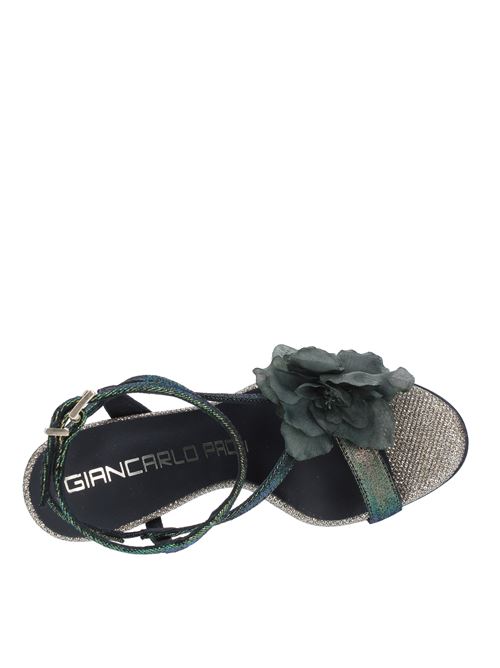 Sandali in pelle e tessuto GIANCARLO PAOLI | M5PV90PIPER NERO