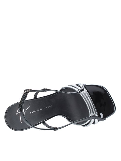 Leather sandals GIUSEPPE ZANOTTI | E200090NERO-ARGENTO