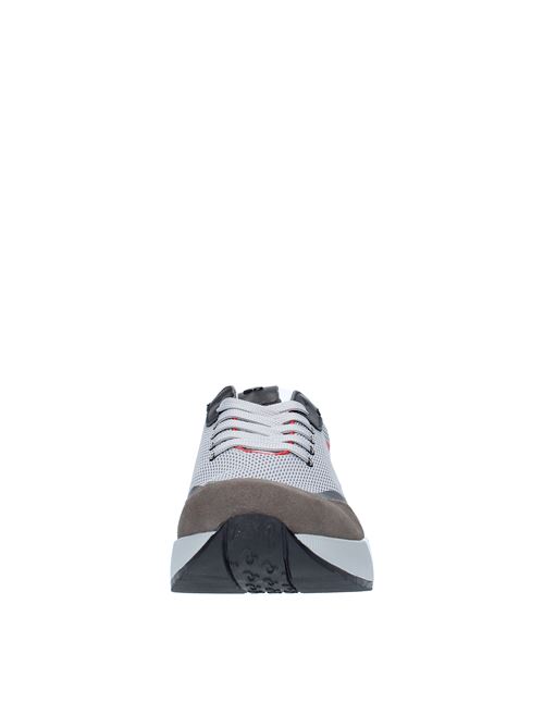 Woven leather and suede sneakers GUARDIANI | AGM009100GRIGIO TAUPE