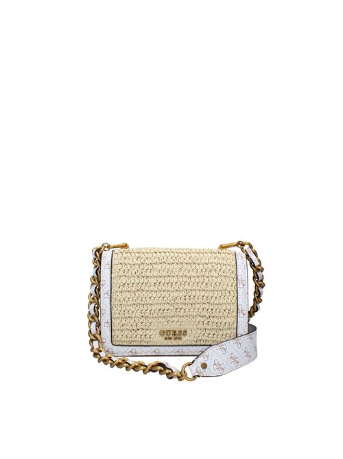 Faux leather and raffia shoulder strap GUESS | BL0328BIANCO