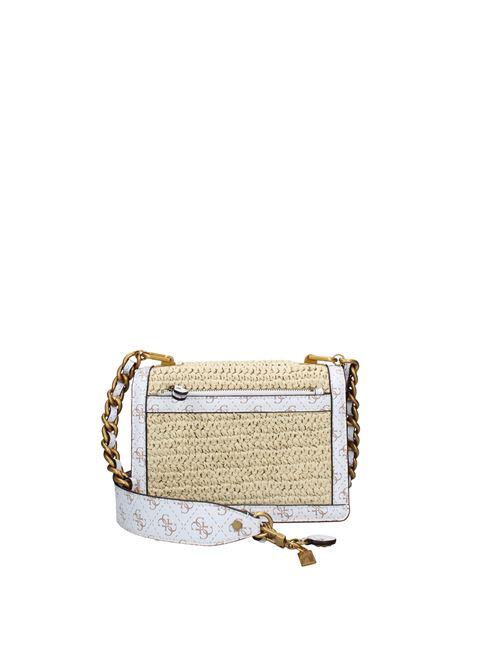 Faux leather and raffia shoulder strap GUESS | BL0328BIANCO