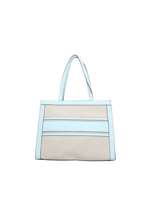 Shopper in faux leather and fabric GUESS | BL0352AZZURRO BEIGE
