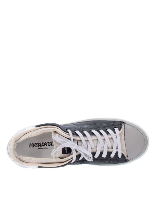 Leather and fabric trainers HIDNANDER | HD2MS600 610NERO-GRIGIO