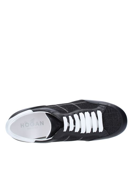 Sneakers Maxi222H in pelle e tessuto HOGAN | HXW2830NERO