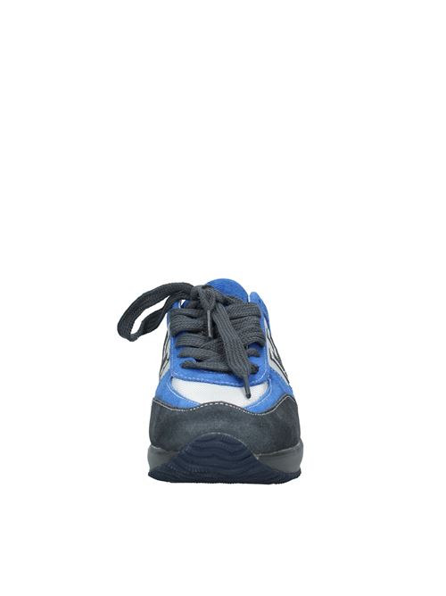 Sneakers in camoscio e tessuto HOGAN | VD0215GRIGIO BIANCO E BLU
