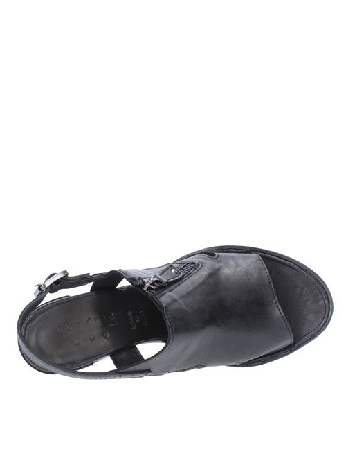 Leather sandals HUNDRED 100 | W633-01 BUFALONERO