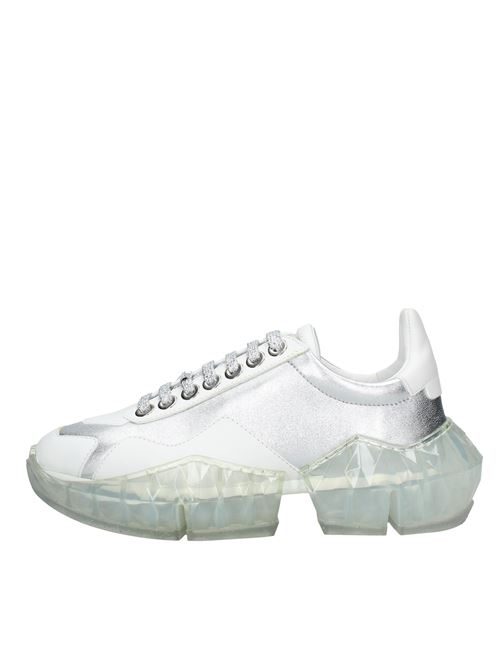 Leather sneakers JIMMY CHOO | VD0398ARGENTO BIANCO