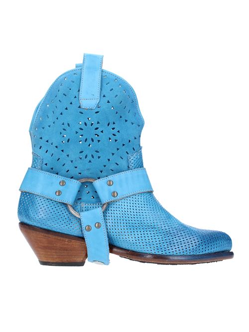 Texan ankle boots in leather and suede JP/DAVID | 34263/3 PAPUABLU MOSAICO