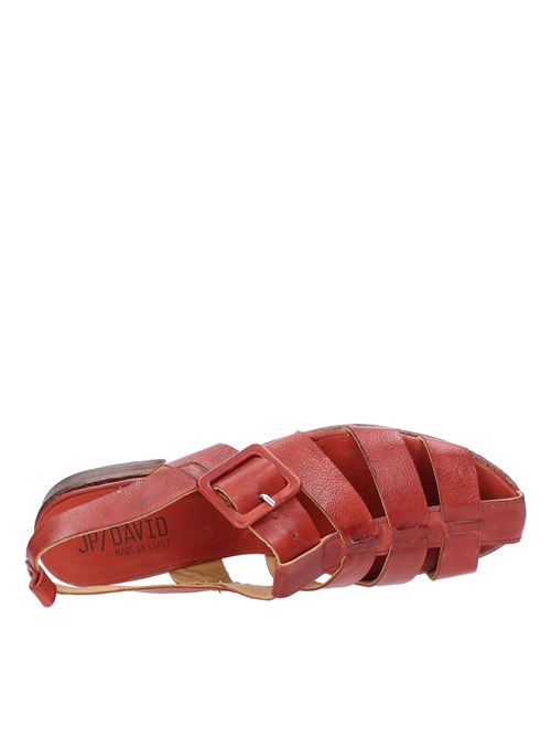 Flat leather sandals JP/DAVID | 3916/12MATTONE