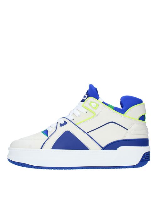 High trainers made of leather and fabric JUST DON | 31JUSQ01 218550 WBNPANNA-BLU