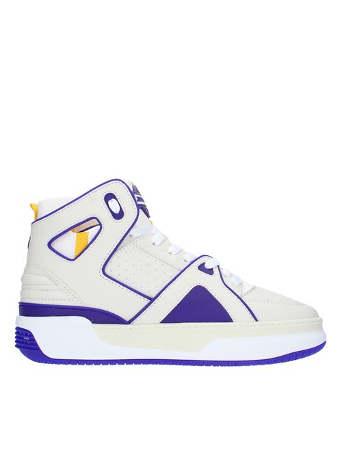High trainers in leather and fabric JUST DON | 32JUSQ01 226350 74PANNA-VIOLA