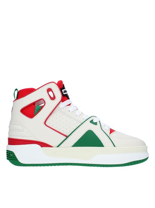Sneakers alte in pelle e tessuto JUST DON | 33JUSQ01 226880 40PANNA-VERDE-ROSSO