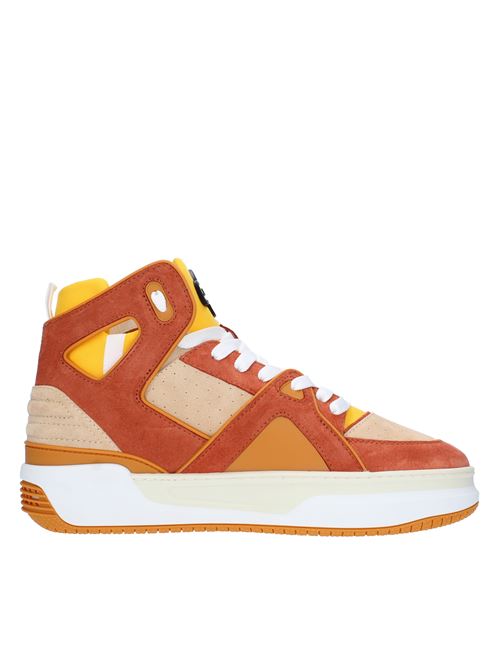 High trainers made of suede and fabric JUST DON | 33JUSQ01 226881 07MARRONE-ARANCIO