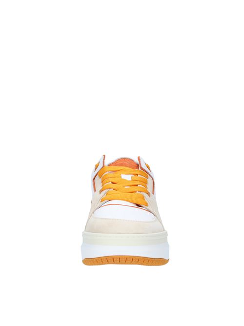Leather and suede trainers JUST DON | 33JUSQ03 226884 10BIANCO-BEIGE-ARANCIO