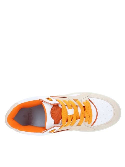 Leather and suede trainers JUST DON | 33JUSQ03 226884 10BIANCO-BEIGE-ARANCIO