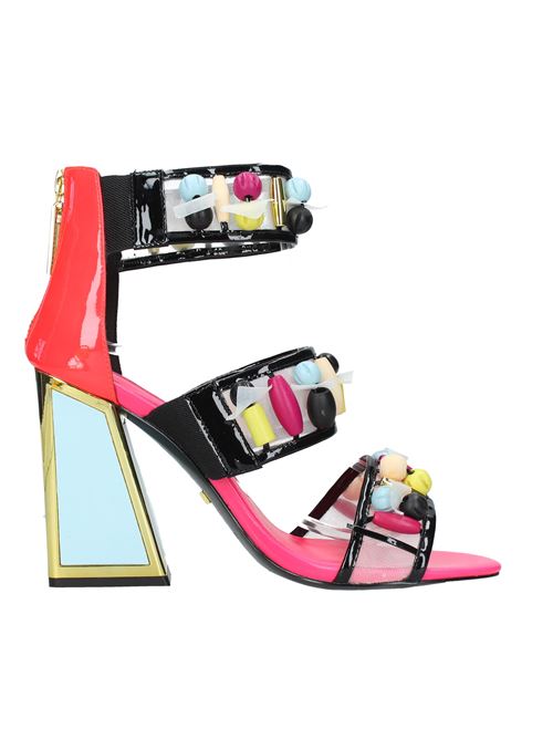 Leather and fabric sandals.  KAT MACONIE | VD0501MULTICOLOR