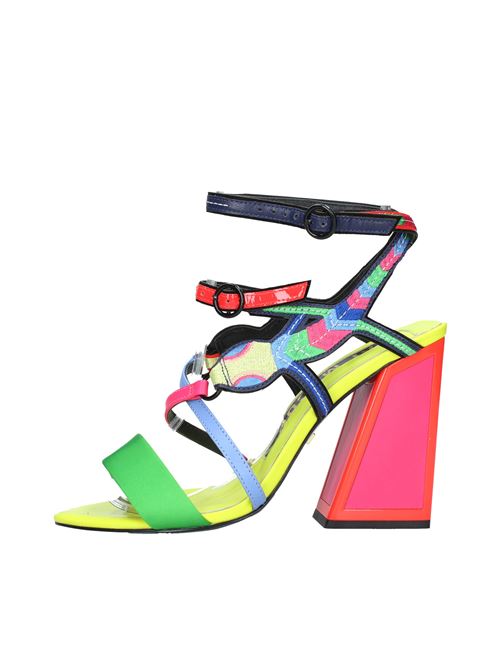 Leather and satin sandals. KAT MACONIE | VD0502MULTICOLOR