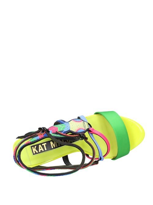 Leather and satin sandals. KAT MACONIE | VD0502MULTICOLOR
