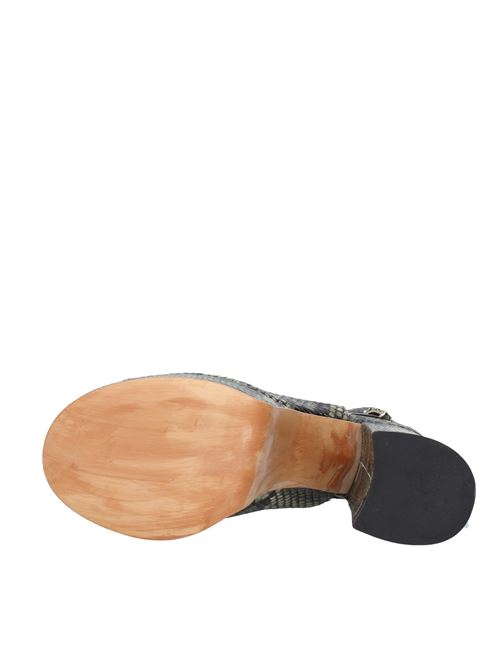 Leather platform sandals LAMI FIRENZE | VD1304PITONE MULTICOLORE