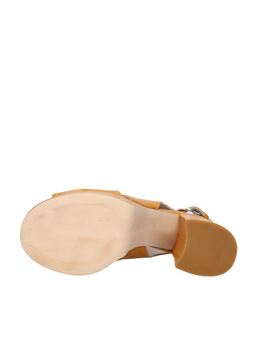 Leather platform sandals LAMI FIRENZE | VD1305SENAPE