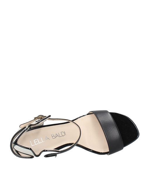 Leather sandals LELLA BALDI | VD0230NERO PANNA