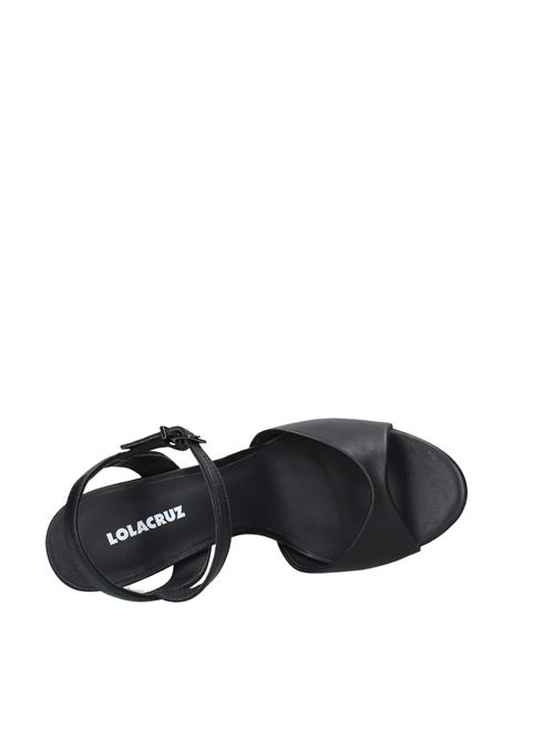 Leather platform sandals LOLA CRUZ | VD1154NERO