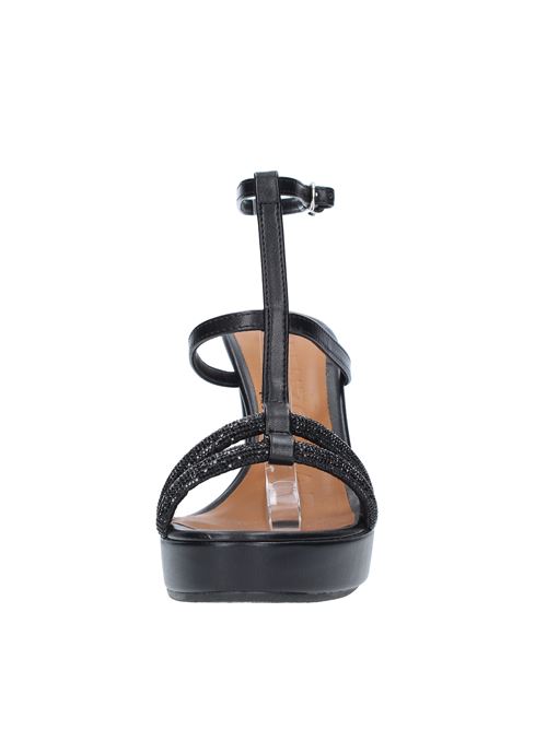 Platform sandals in nappa leather and micro-strass LORENZO MARI | OPINERO