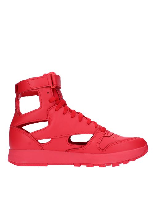 High-top trainers in leather and fabric MAISON MARGIELA x REEBOK | S37WS0569ROSSO