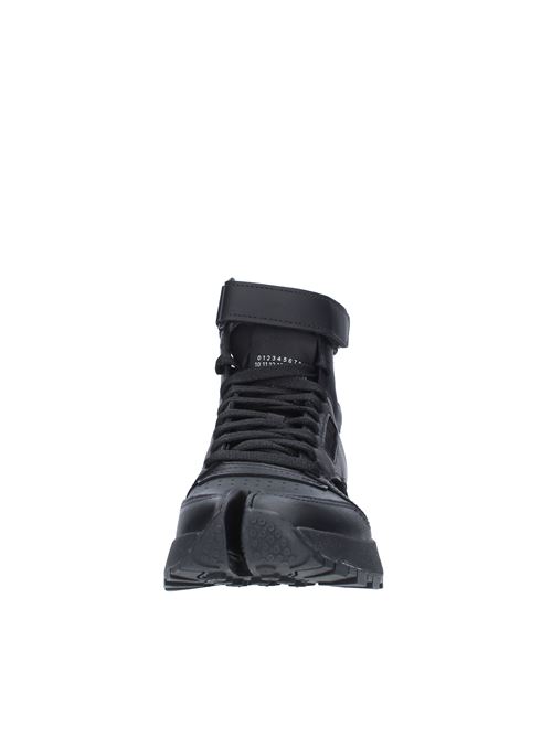 High top sneakers made of leather and fabric MAISON MARGIELA x REEBOK | S39WS0099NERO