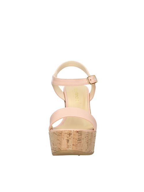 Leather and cork wedge sandals MARTINA B. | VD1171ROSA