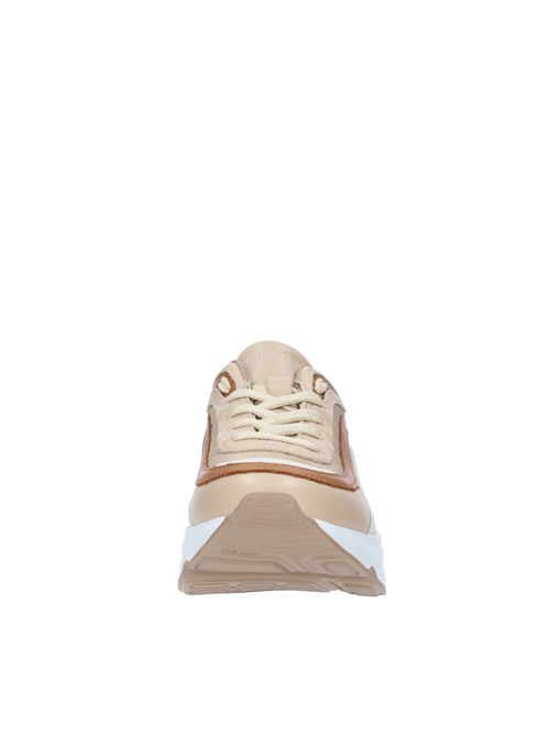 Leather and fabric trainers MSGM | 3141MDS202MARRONE-BEIGE