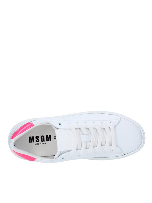 Leather sneakers MSGM | 3241MDS501BIANCO FUCSIA