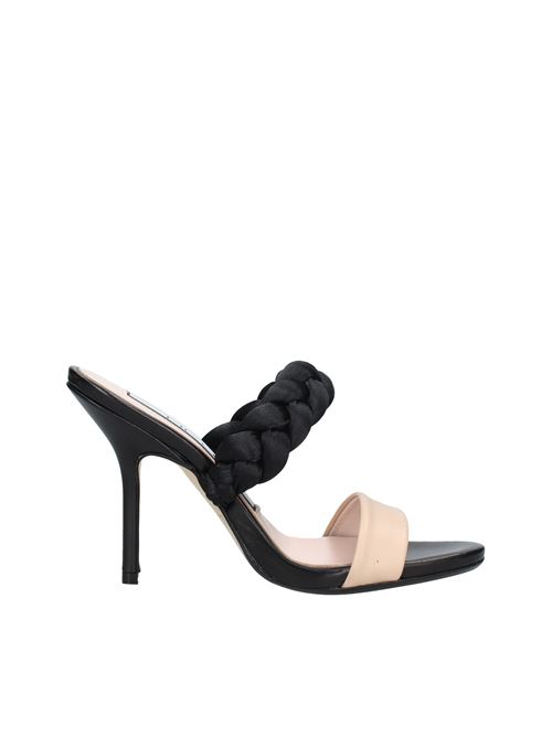Leather and satin sandals NCUB | VD0630BEIGE NERO