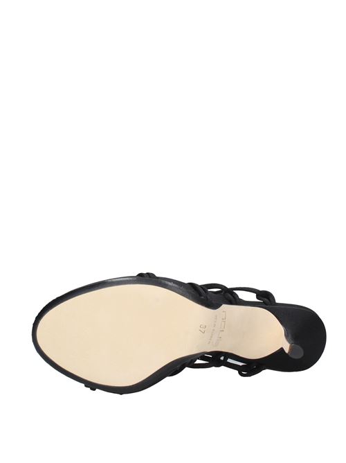Woven leather sandals NCUB | VD0657NERO
