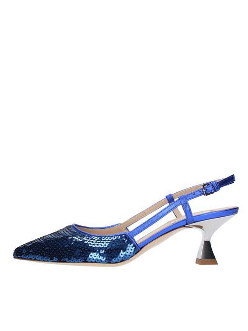 Nappa leather and sequin slingback pumps NINALILOU | 301227GLBLU PAILLETES