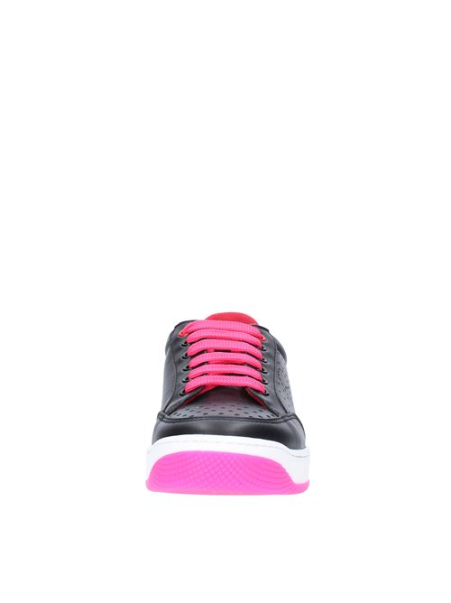 Leather trainers OFF PLAY | LAKE 3NERO-FUXIA