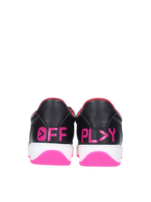 Sneakers in pelle OFF PL>Y | LAKE 3NERO-FUXIA