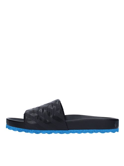 Mules made of nylon and leather OFF WHITE | OMIC006S22MAT0011045NERO-BLU