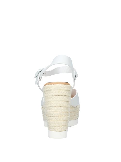 Leather wedge sandals PALOMA BARCELO' | VD0180BIANCO