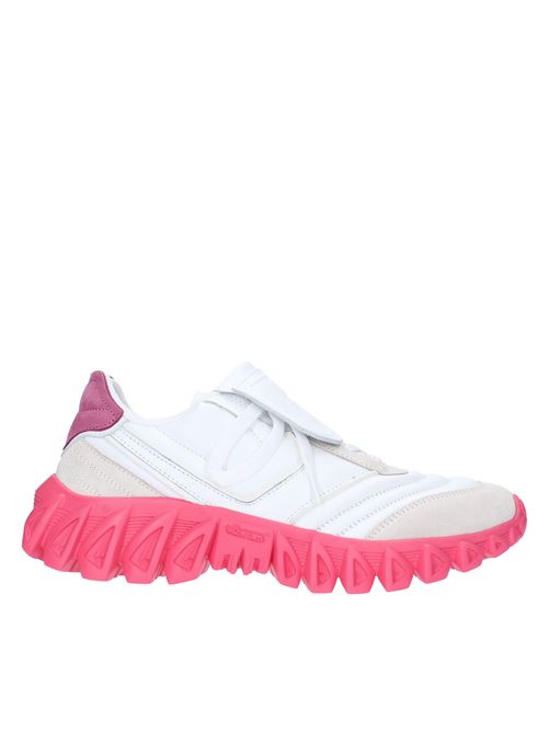 Suede leather and fabric trainers PANTOFOLA D'ORO | BLT3PDBIANCO-ROSA