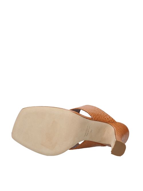 Coconut print leather thong mules sandals.  PARIS TEXAS | VD0841NUDE