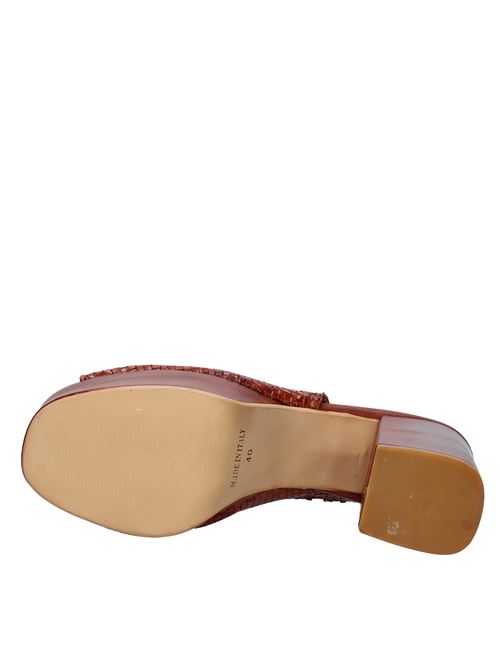 Woven leather platform sandals PH 5.5 | VD1294MARRONE