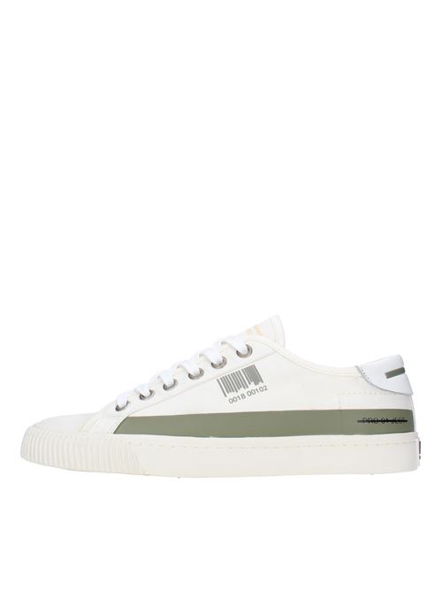 Fabric and leather trainers PROJECT01 | P2LM TC16BIANCO/VERDE MILITARE