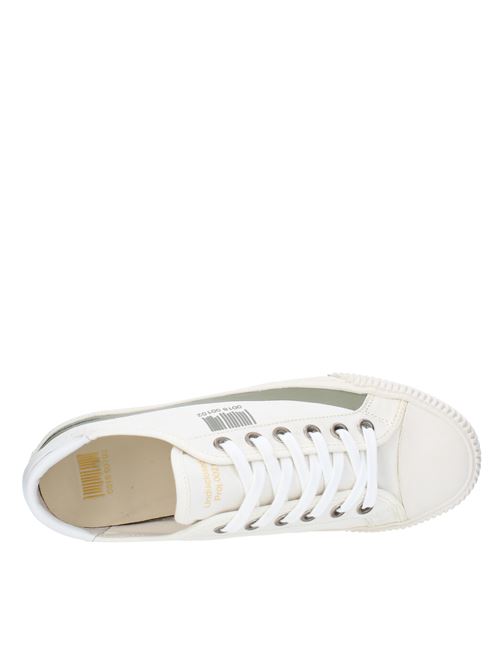 Fabric and leather trainers PROJECT01 | P2LM TC16BIANCO/VERDE MILITARE