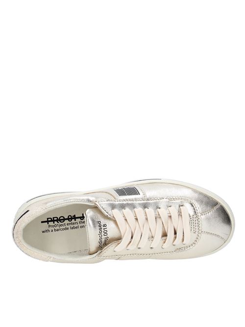 Sneakers in pelle laminata PRO 01 JECT | P3LW LL17LAM. PLATINO