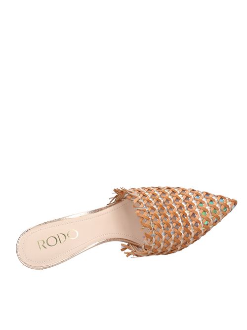 Woven leather mules and sabots RODO | VD0340CUOIO