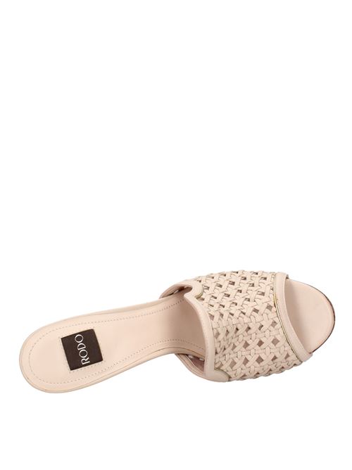 Woven leather mules and sabots RODO | VD0344NUDE