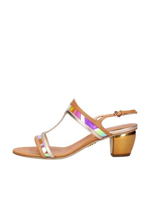 Leather and pvc sandals RODO | VD0347CUOIO
